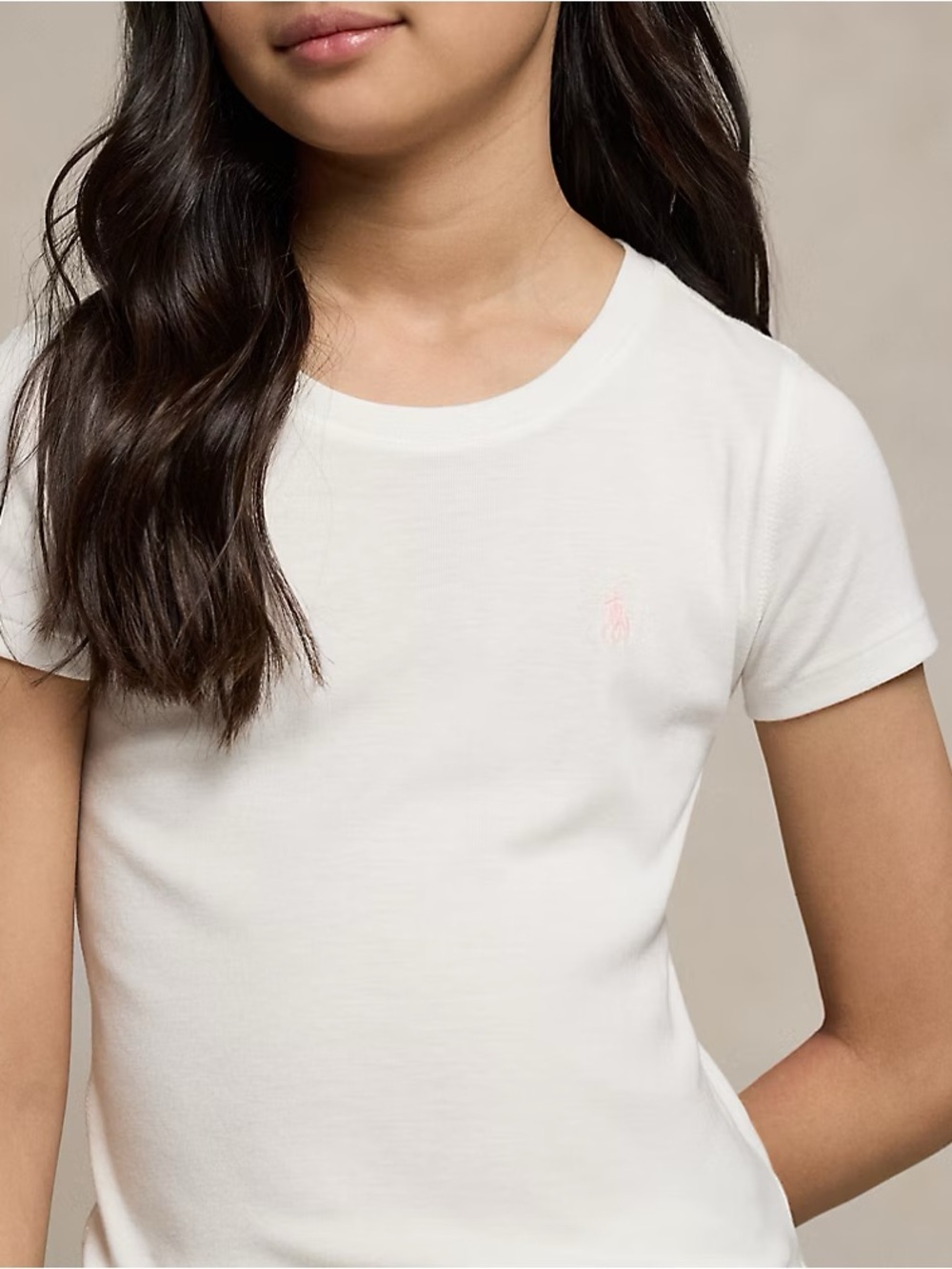 Polo by Ralph Lauren Girls Short Sleeve Tee with Pink Pony Logo  White NWT sz 6